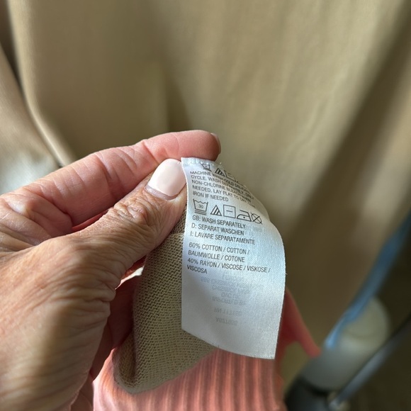 Belle by Kim Gravel Pastel Color Block Sweater Womens XL drop shoulder Cotton - Picture 6 of 9